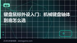 键盘鼠标外设入门：机械键盘轴体到底怎么选